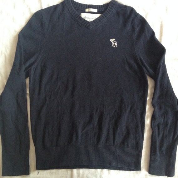 Abercrombie u0026 Fitch Men's Vintage Navy Blue V-neck - Etsy Finland