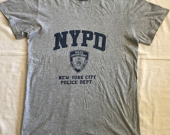 New York Police Department Official Merchandise Men&#39;s Unises T-Shirt Gray Small Size US EU