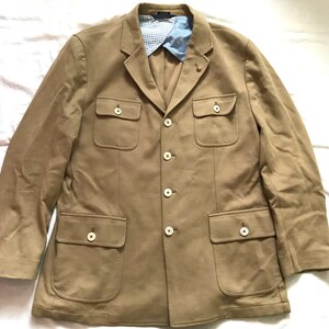 Massimo Dutti Italian Men's Beige 4-Button Jacket Blazer Cotton Size 58 U - 48 US
