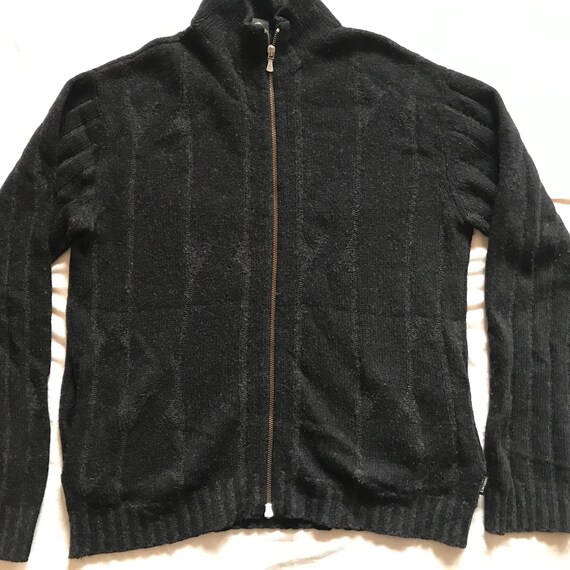 Versace Jens Couture Made In Italy Maglione con zip e collo alto