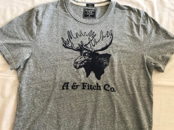 moose's mmmm tee tシャツ グレー Abercrombie and Fitch New York Men's Gray Slim Fit Muscle