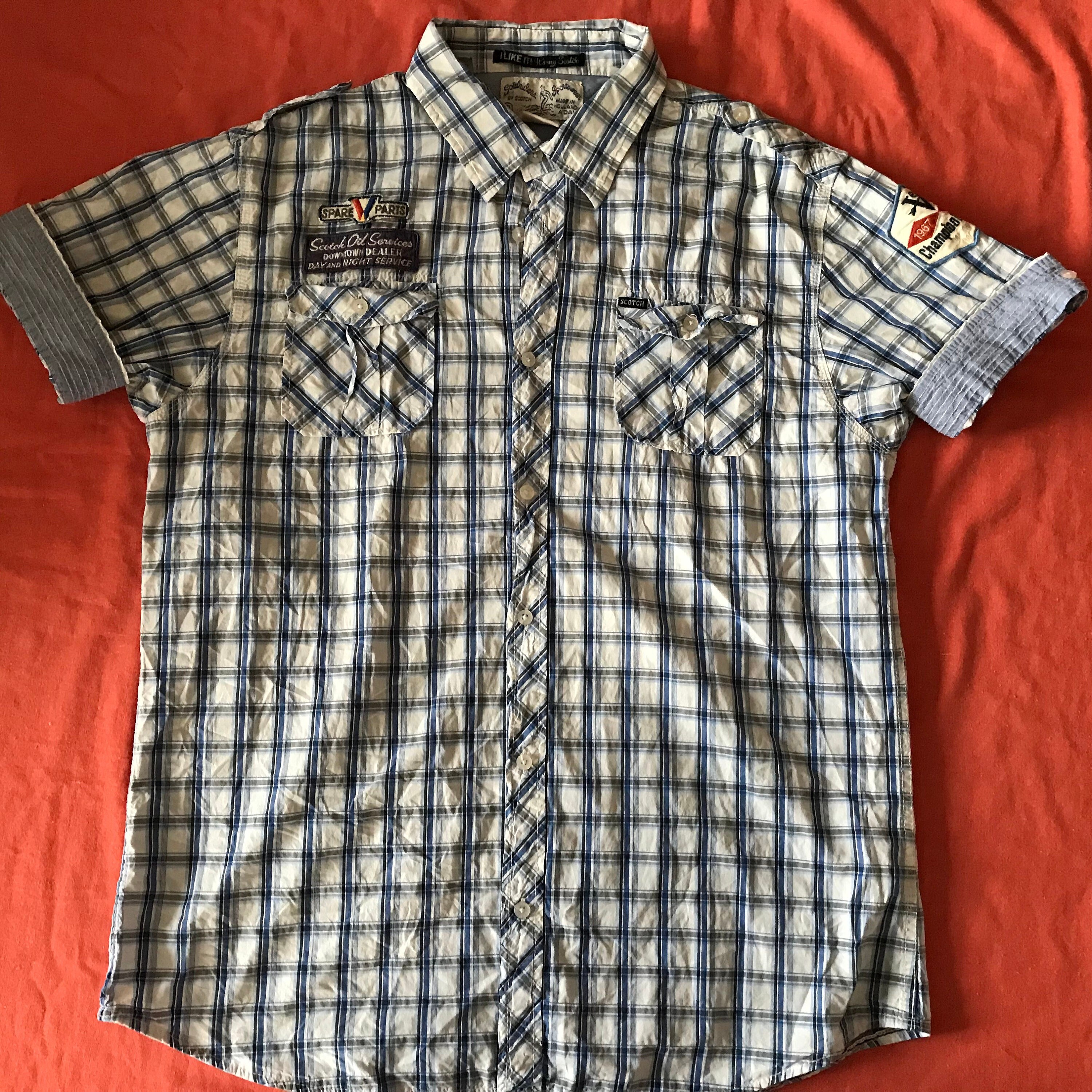 Scotch and soda short sleeve best sale shirt