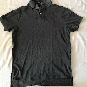 Polo de golf homme Polo Ralph Lauren gris taille moyenne, coupe personnalisée UE - petite taille US