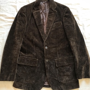 Ralph Lauren Polo Men&#39;s Corduroy Sport Blazer 2 Button Dark Brown Small Size US