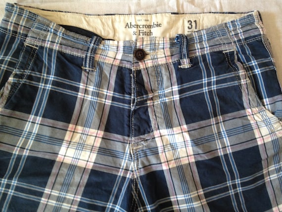 Abercrombie Fitch Men's Plaid Bermuda Shorts Size 31 Classic Summer Bermuda  -  Israel