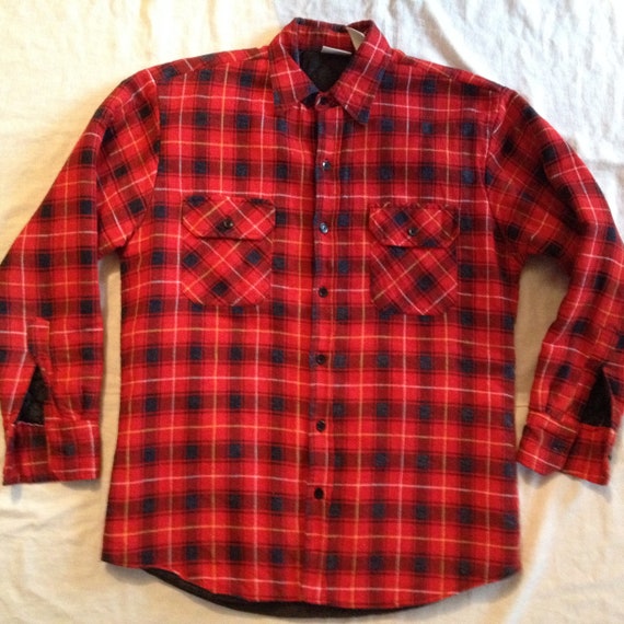 Sport Afield Vintage Red Plaid Workwear Thermal Lined Insulated