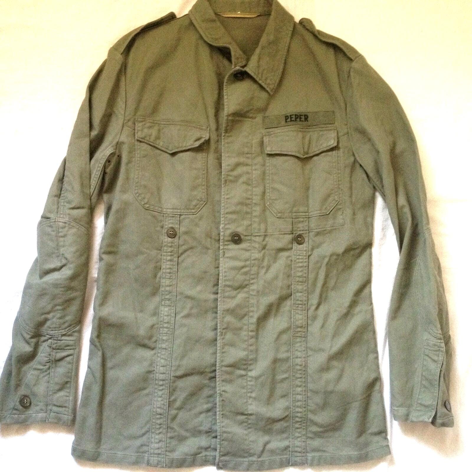 West German Bundeswehr Vintage Military Olive Green Cotton Twill 