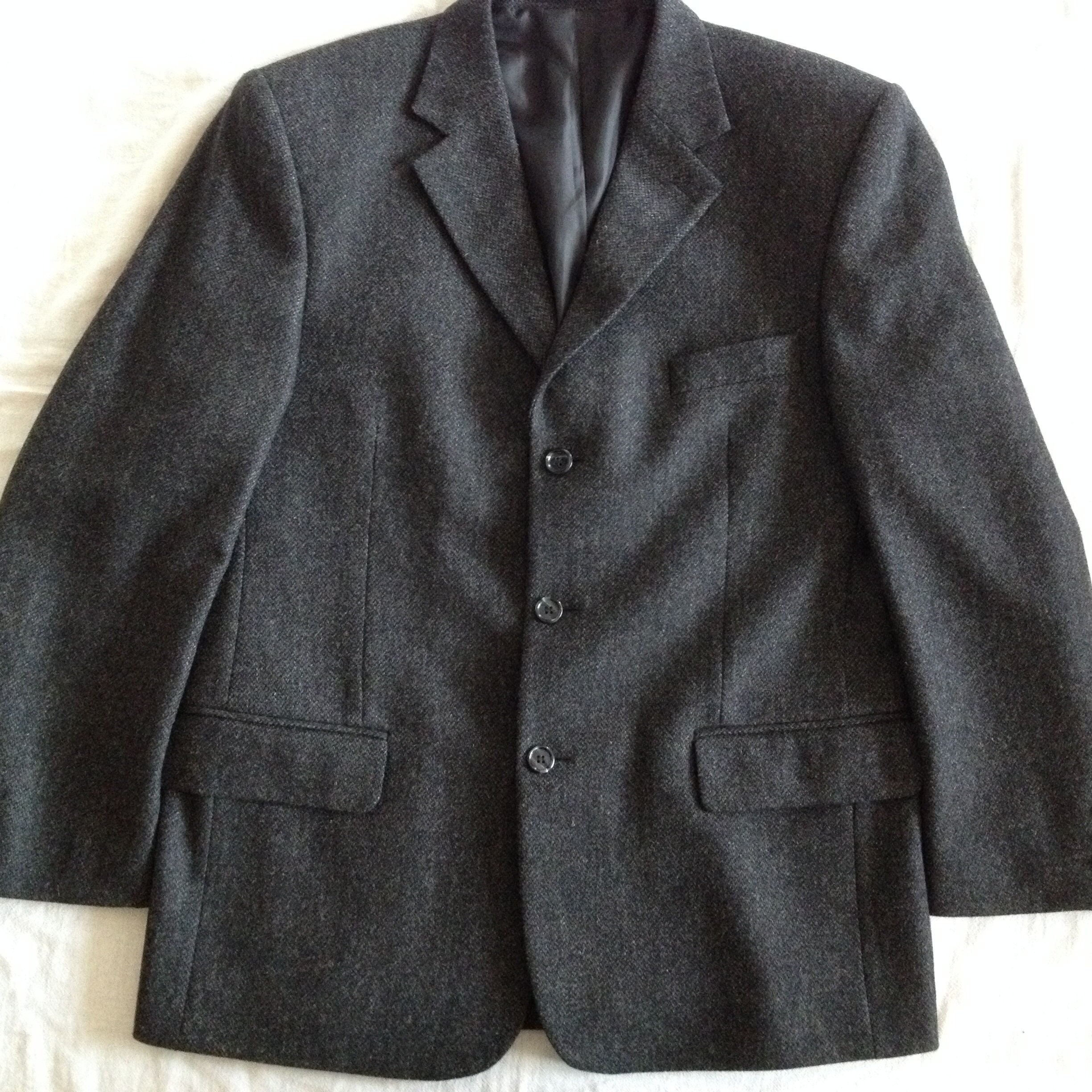 【SCENERITY】Aeden 3 button wool jacket Rappson of Sweden Winter Pure Wool Jacket Blazer Dark Gray