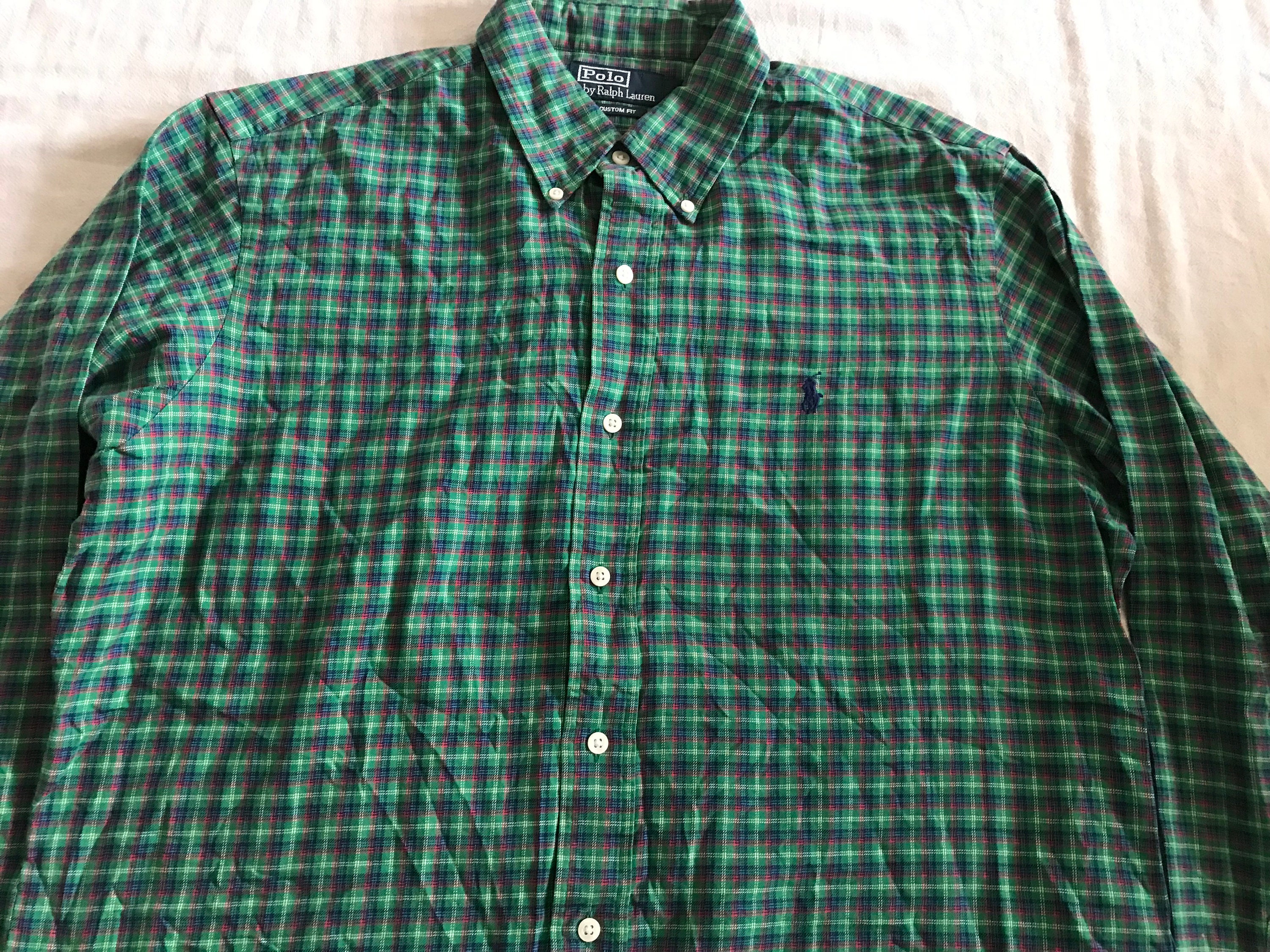 ralph lauren green dress shirt Polo Ralph Lauren - Slim-Fit Button-Down Collar Cotton Oxford Shirt