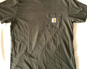 Carhartt Work In Progress Men's Unisex Pocket T-Shirt XS XSmall Drab Green