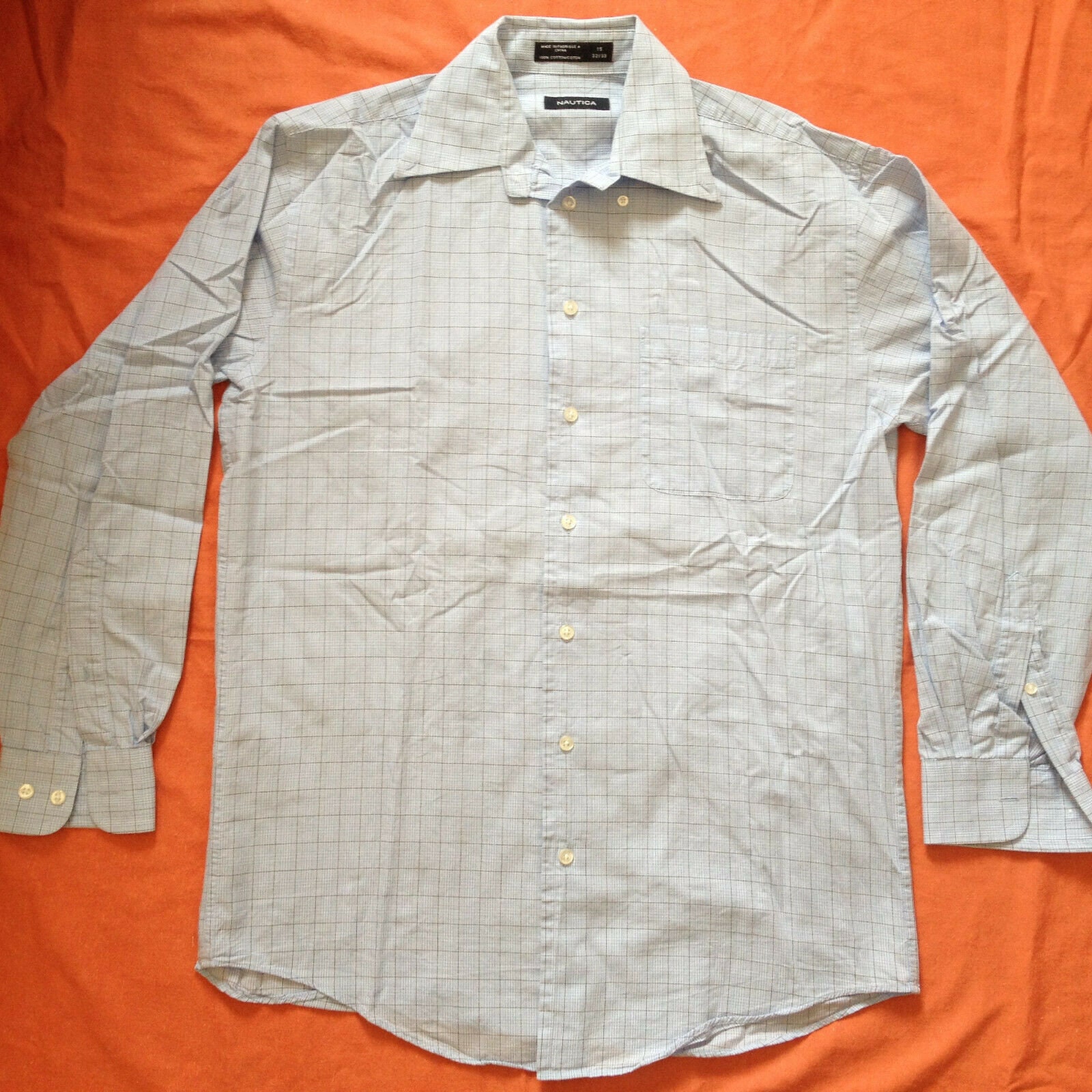 Nautica Men's Dress Shirt Long Sleeve Cotton Blue Size 15 32/33 US - Etsy Nautica Men's Dress Shirt Long Sleeve Cotton Blue Size 15 32/33 US - Etsy