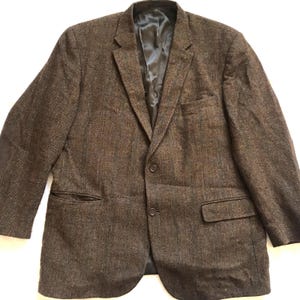 Lanifico Di Pray Made In Italy Men&#39;s Wool Blazer Brown Two Button Size 58 IT - 46 US