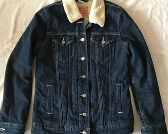 Levis Levi Strauss Women's Denim Winter Sherpa Jacket Size XS XSmall  EU