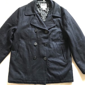 Buster US W.R.C. Caban croisé en laine bleu marine Homme XL 56/58 EU à 46/48