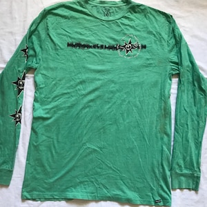 Volcom Stone Men's Unisex T-Shirt Long Sleeve Green Size XL Skateboarding Surfing Classic Wear
