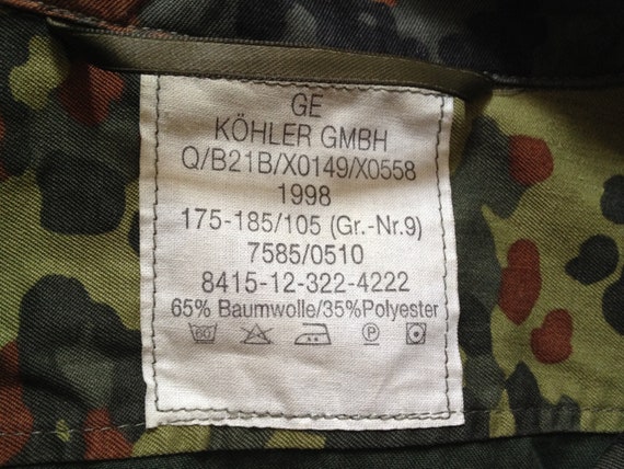 Kohler Vintage German Military Camouflage Field S… - image 3