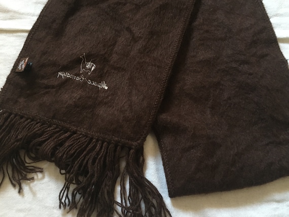 Alpaca Camargo Bufanda Marrón Alpaca Blend Tamaño Etsy España