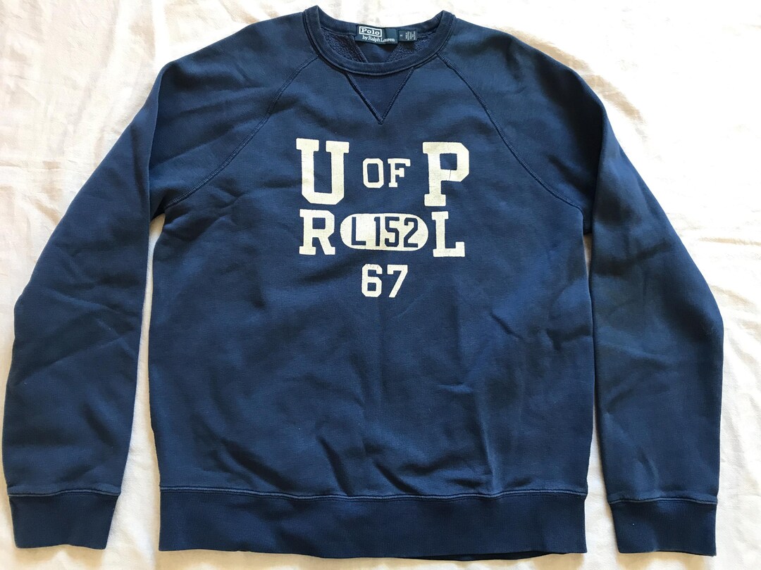 Polo Ralph Lauren RL U of P L152 Men's Pullover Sweatshirt Navy Blue ...