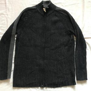 Chevignon France Men&#39;s Fully Zipped Cotton Sweater Dark Gray Charchoal Size XL XLarge EU - Large US