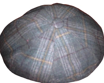 Lloyd Fashion Green Plaid Golf Cabbie Baker's Newsboy Hat Medium 57cm