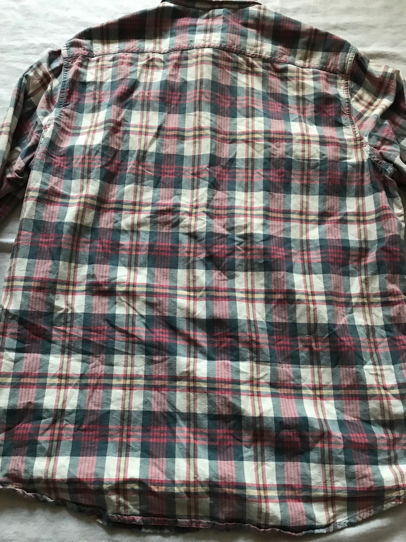 Ralph Lauren Denim & Supply Men's Long Sleeve Pure Cotton Plaid Shirt Large Size image 8