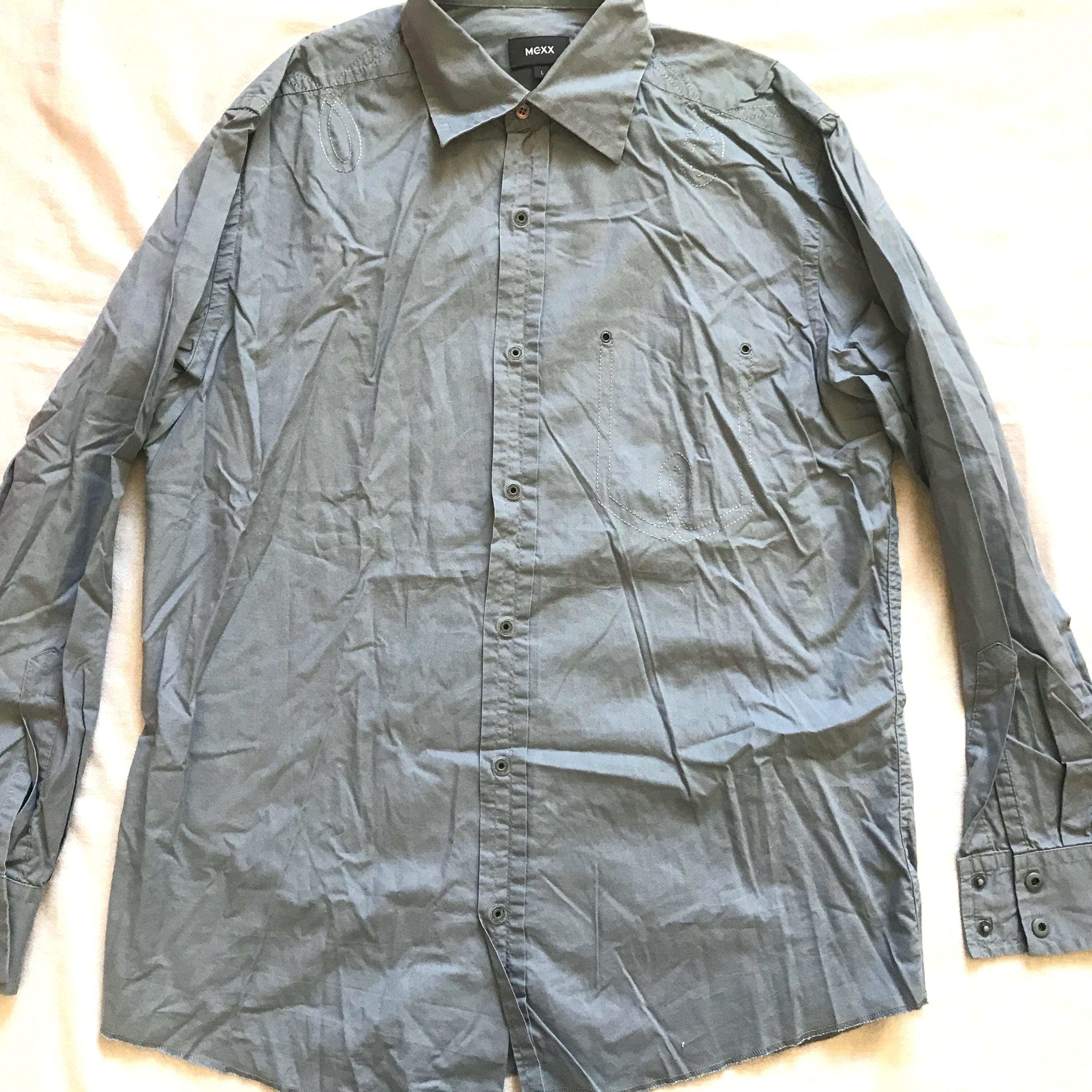 mexx dress shirts Mexx Men's Button Down Dress Shirt Casual Vintage Shirt Size XL