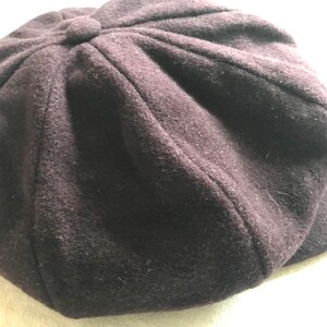 Men's Emir Made In Slovakia Purple Wool Combo Newsboy Hat Cap Purple Size 57 cm