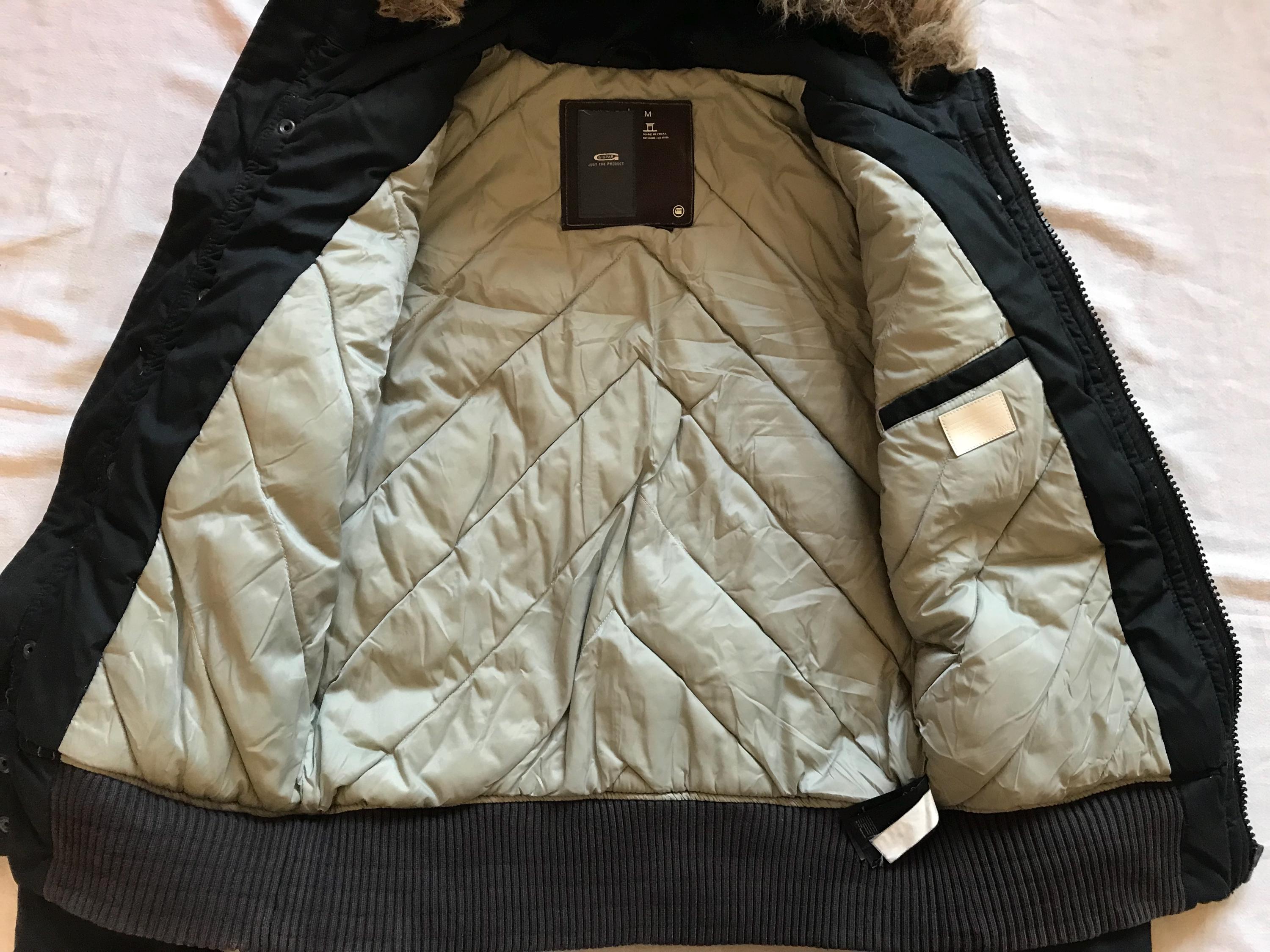 G-star Raw New Colorado Hooded Bomber Jacket Black Medium Size EU