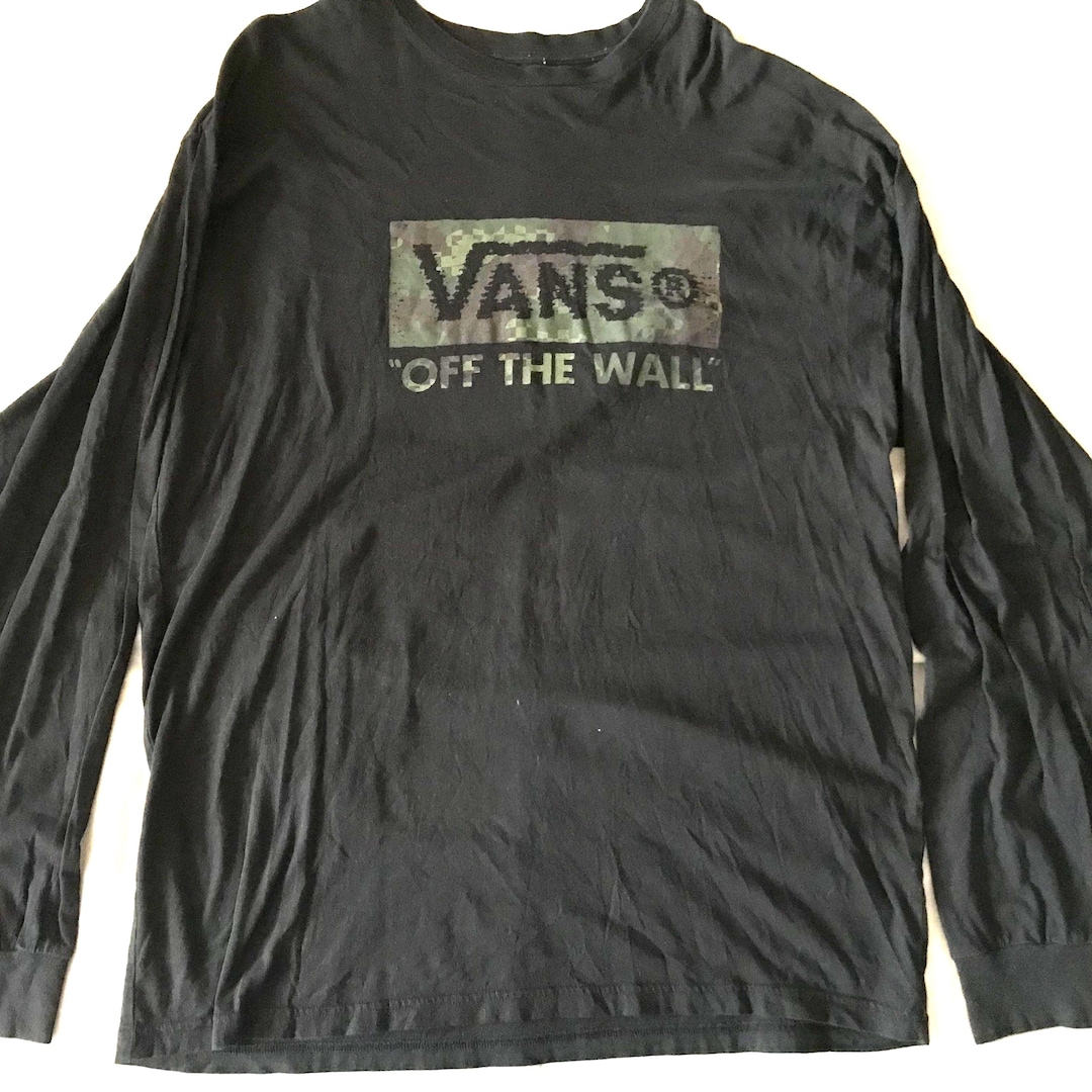 Vans ''off the Wall'' Long Sleeve T-shirt Black Men's Unisex XL