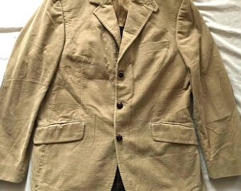 Chaqueta tipo blazer Scapa italiana para hombre, color marrón claro, de pana, talla 52 EU / 42 US / Hecha en Italia