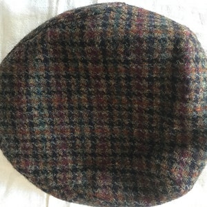 Harris Tweed By Bullani Men&#39;s Newsboy Flat Winter Hat Made In Germany Size 56 Small To Medium