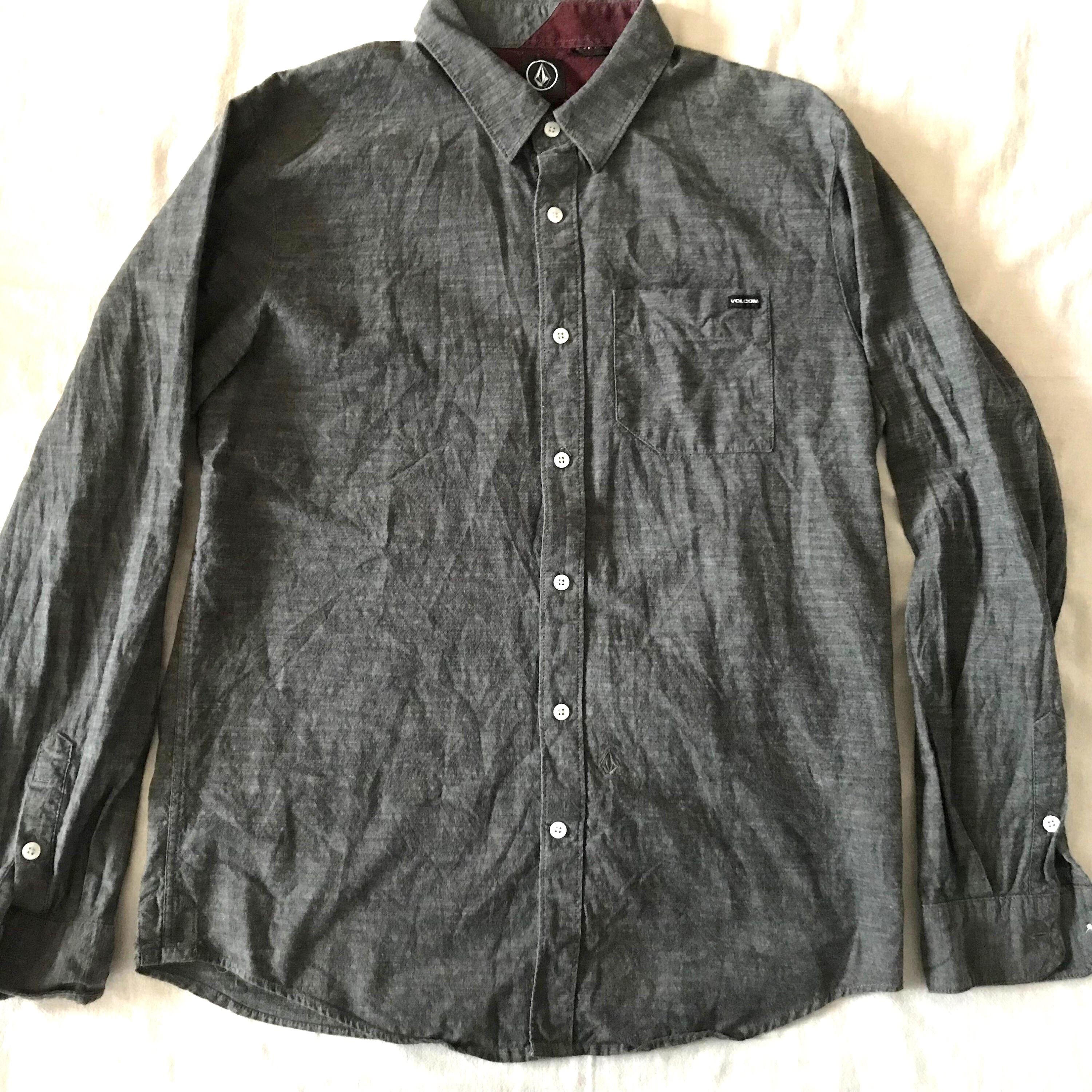 volcom dress shirt Otis Stone Short Sleeve dirty White / L and a strip Volcom word label keep it legit Men's Volcom Shirts | Nordstrom