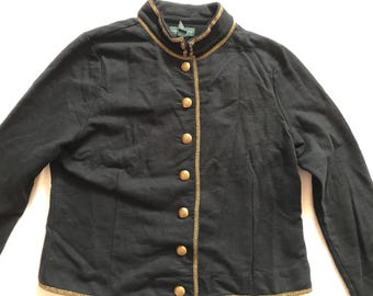 Chaqueta tipo blazer ligera para mujer Ralph Lauren jJeans, color negro, talla pequeña.