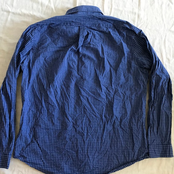 Polo Ralph Luren Checkered Blue Men's Dress Shirt… - image 8