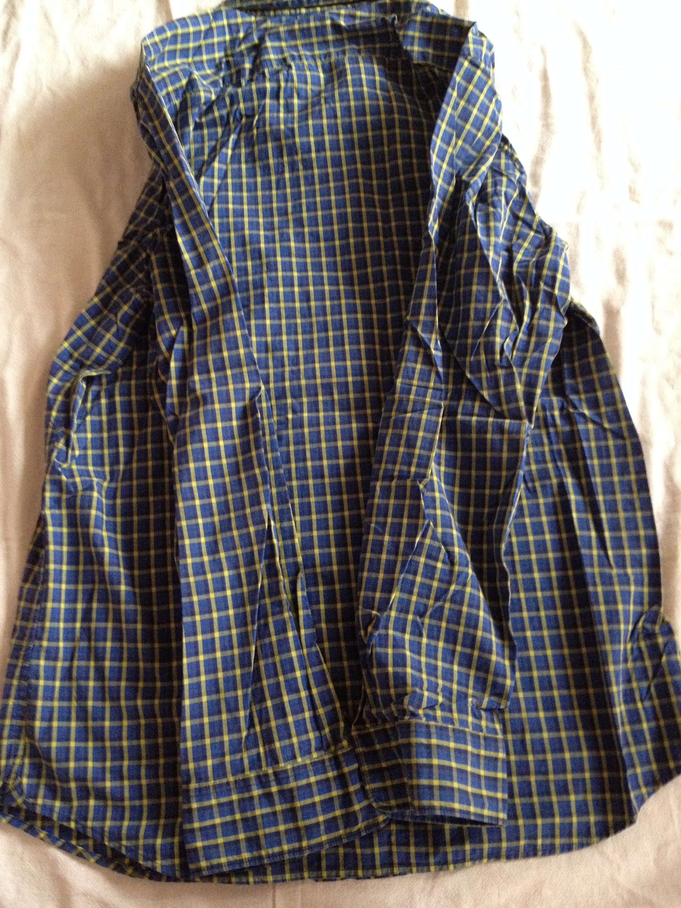 Chemise à Carreaux Bleu Et Blanc Gap Pour Homme – Taille M – Coton 100% – Classique Et Boutonnée Avec Poche