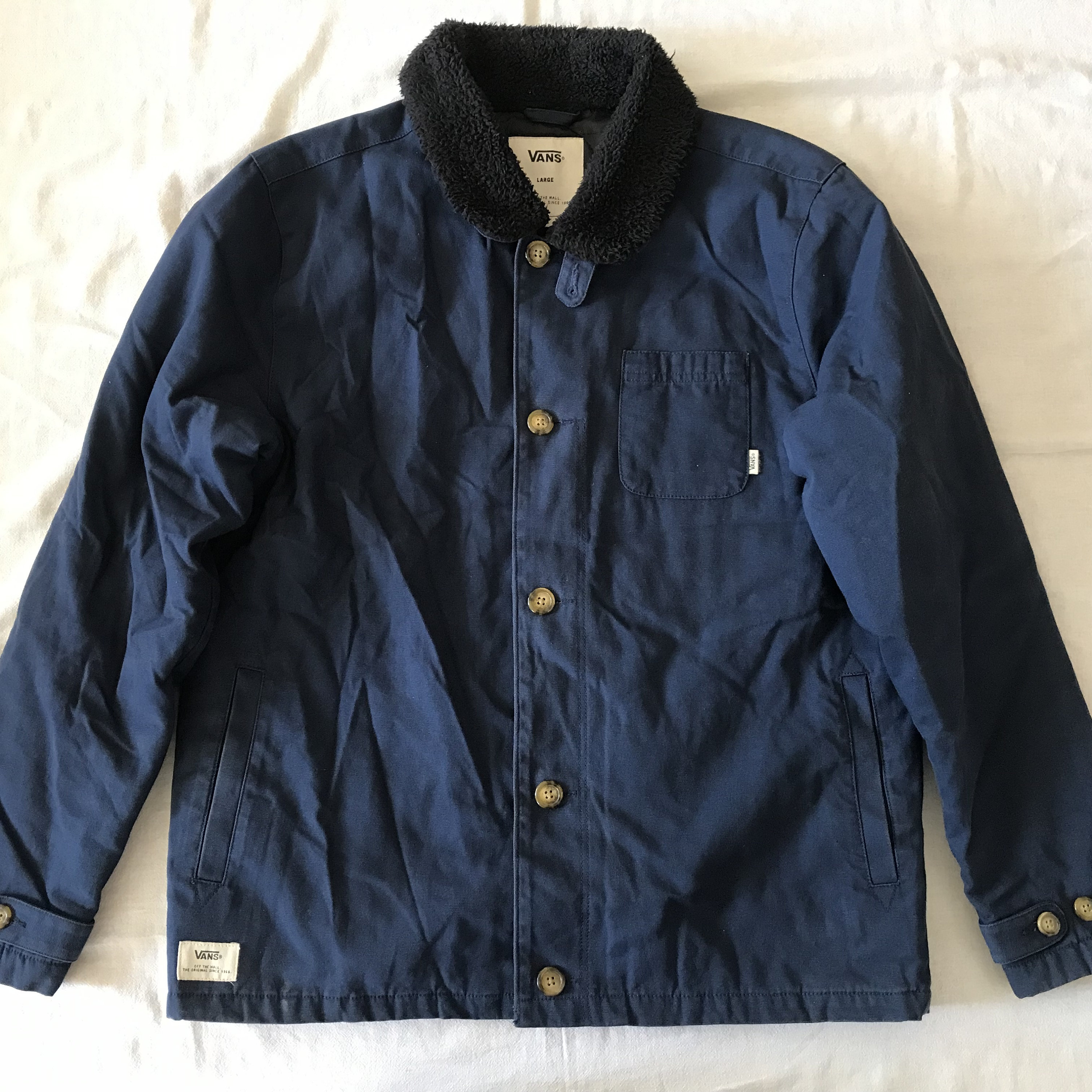 Vans jacket sale navy