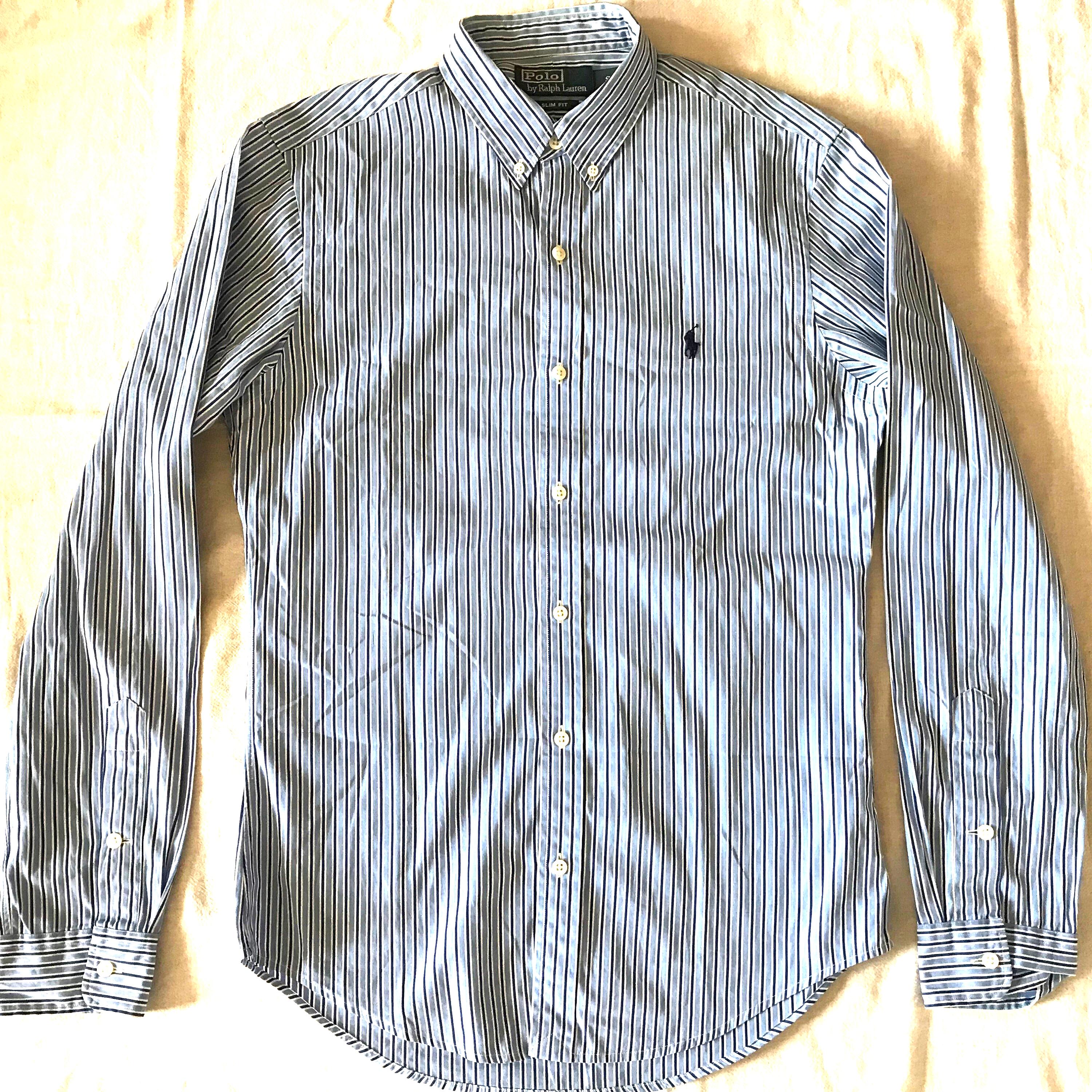 Polo Ralph Lauren Men's Blue Striped Classic Dress Shirt Small Size Slim Fit  - Etsy