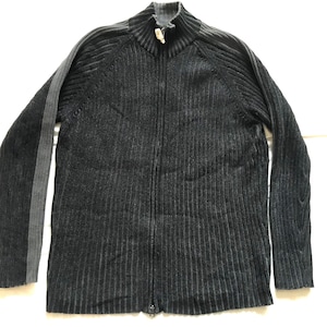Suéter de algodón para hombre Chevignon France, con cremallera completa, color gris oscuro carbón, talla XL (XLarge EU / Large US).