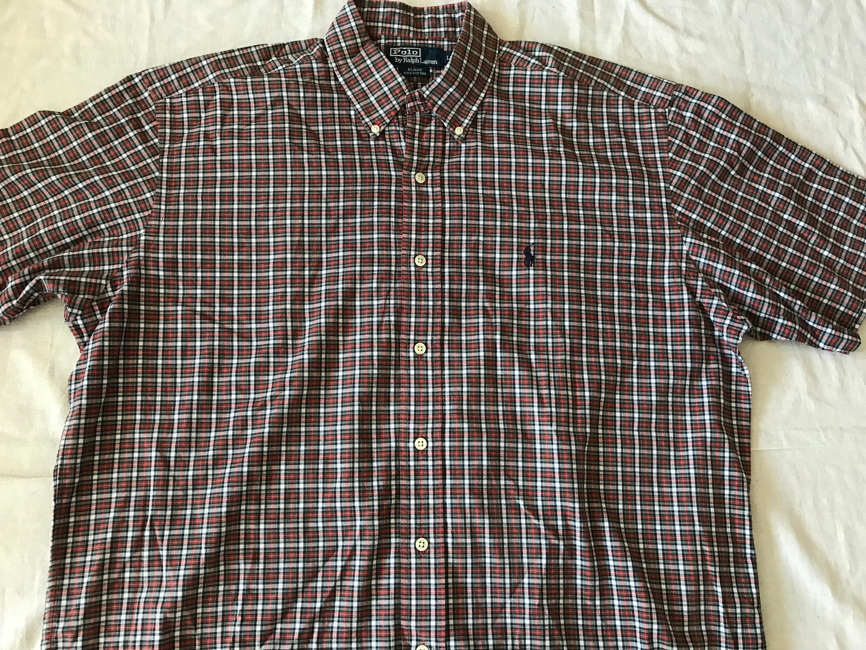 Polo Ralph Lauren Short Sleeve Men'd Casual Dress Shirt Model Blake Size  Large - Etsy