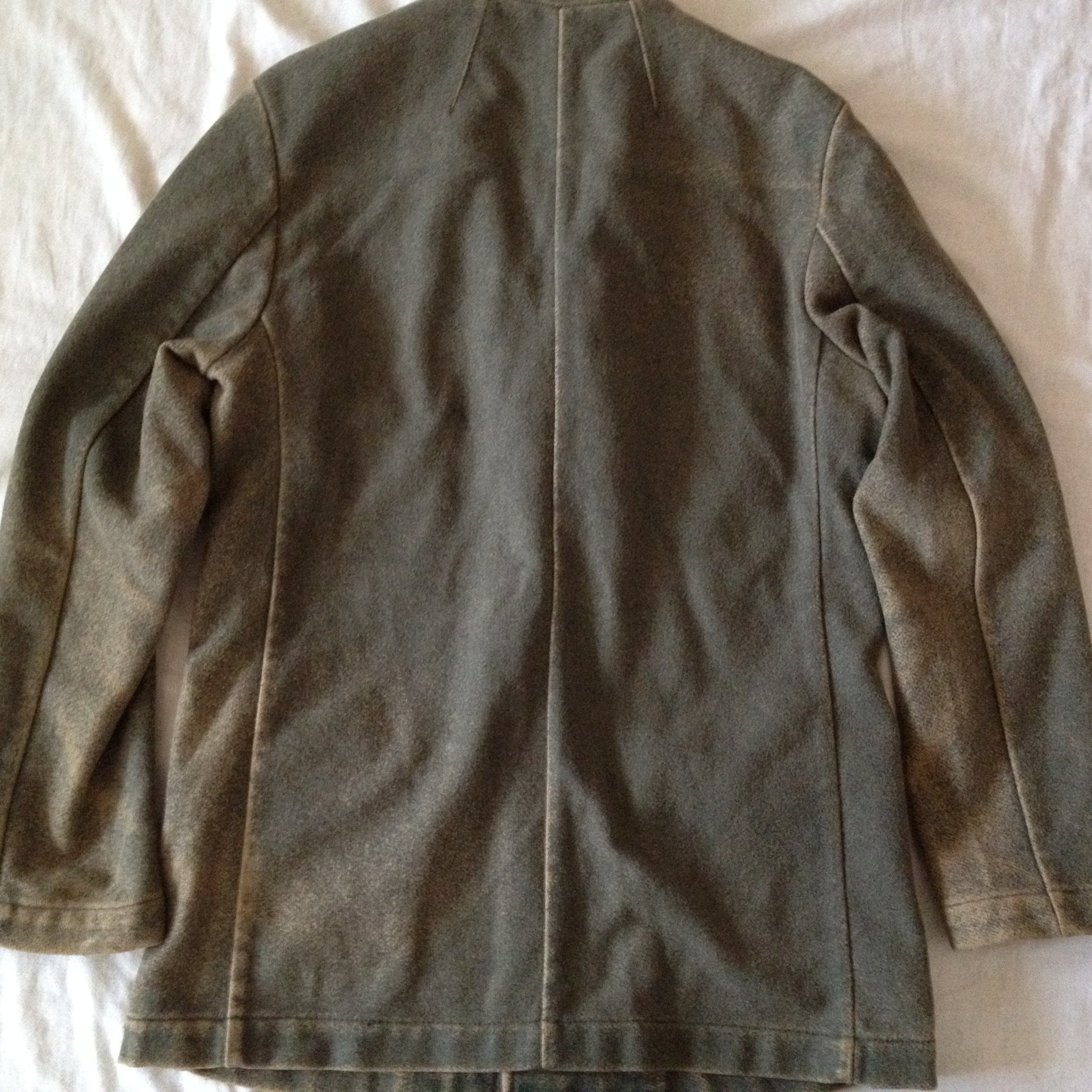 Calvin Klein Military Designed Men s Winter Blazer Jacket Wool Size Small US Light Gray Green