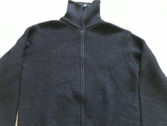 Jeantex Made in Denmark Original Sailor Sweter Zipped Navy Blue