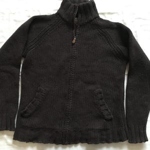 Marlboro Classics Men&#39;s Zipped Heavy Knit Cardigan Jumper Shetland Brown Wool XL XLarge
