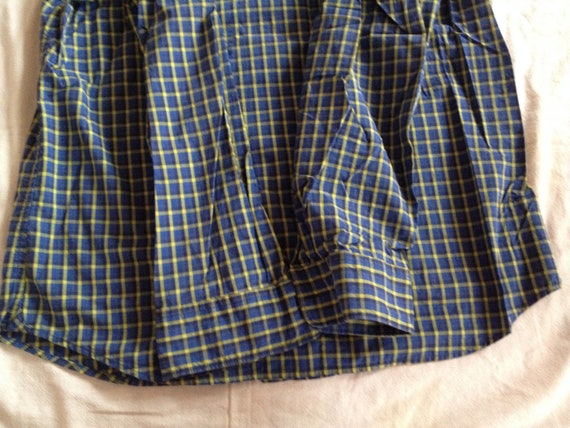 Chemise Homme GAP Classique à Carreaux Bleu Et Blanc - Taille M, 100% Coton - Occasion En Très Bon état