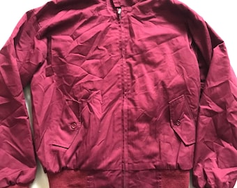 Vintage 80s MOD Soul Skin Punk Ska Maroon Tartan Inner British