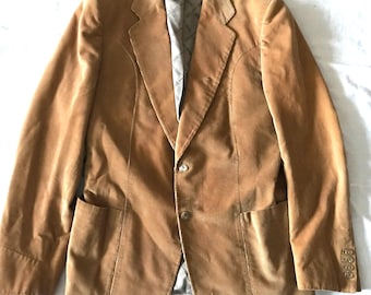 Sr. Francesco Custom Tailor Toronto Canada Men's Blazer Cotton Corduroy Jacket Size 40 US / 50 EU - 2 Button