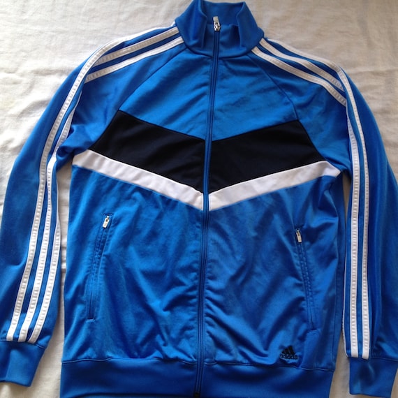 Adidas Vintage Women s 3 Stripes Tracksuit Top Size XL US 15 16 U K 176 E U Etsy