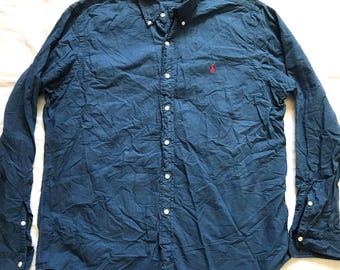 Ralph Lauren poloshirt heren zachte keperkatoen XL marineblauw