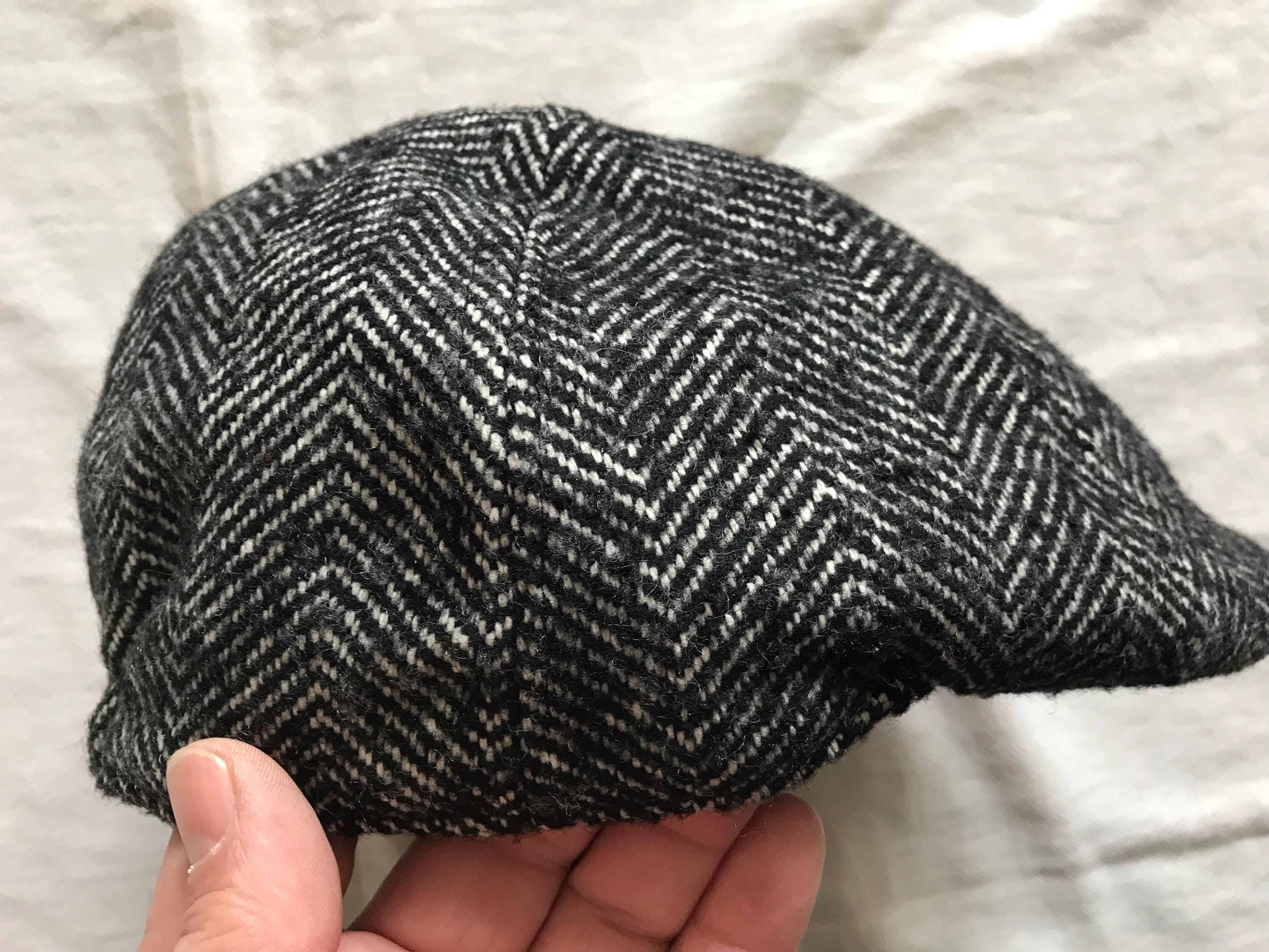 thumbnail image 2 of Orlov Men's Gray Wool Blend Flat Cap – Tweed Beret Style – Made In Turkey 2 of 4