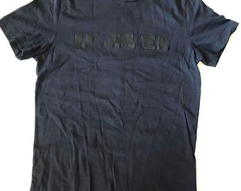 Diesel  Indestry Jeans Men's T-Shirt Navy Blue w/ Logo Size Small US EU