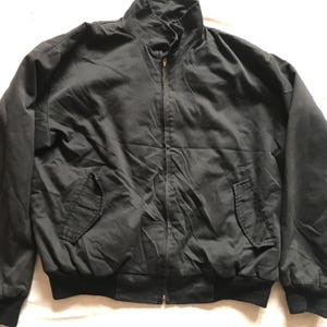Knightsbride Ourtfitters London Traditionelle Harrington Style Herrenjacke Schwarz Größe L